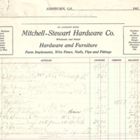 Ashburn Public Schools - Mitchell-Stewart Hardware Co. bill October 1929 1.jpg