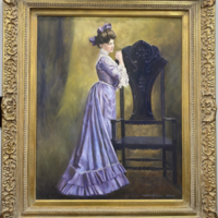 Paint of Victoria Evans, first librarian of Ashburn by Minnie G. Brown.jpg