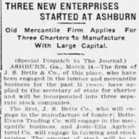 The Atlanta Journal - March 14 1904 - page 3 - Three new enterprises started in Ashburn.png