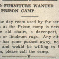 Old Furniture Wanted at Prison Camp