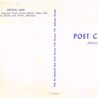 Crystal Lake - S-74704 - postcard back.tif