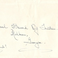 Letter from Prof. EM Wharton to Ashburn School Board of Trustees requesting consideration - January 8, 1930 envelope.jpg