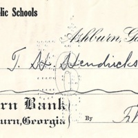 Ashburn Public Schools Bank Statement Checks - Feb 13, 1935 - Ck #2091 - T. H. Hendricks.jpg