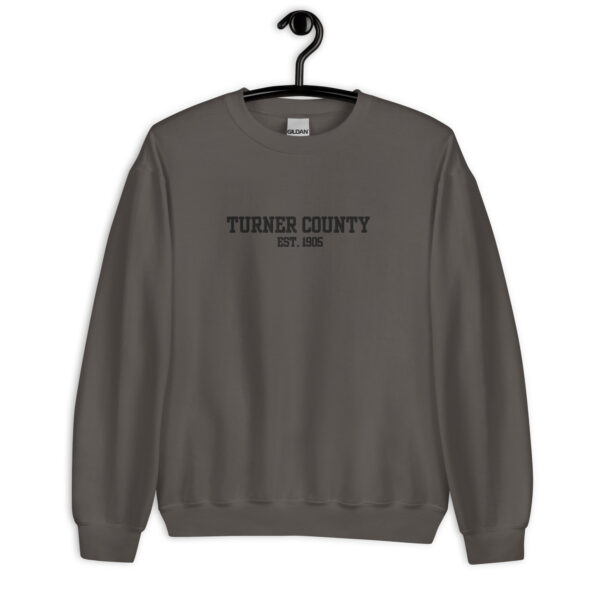 Turner County est. 1905 Embroidered Sweatshirt (black thread)